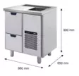 Baarimestarinpöytä CL-B2S-2-CE - Ravintolan kylmävetolaatikostot - 200150 - 1