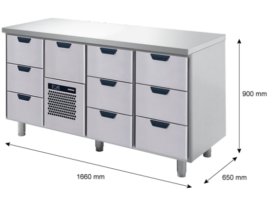 Kylmävetolaatikko CL-GNH-3-CDE-3-3 - Ravintolan kylmävetolaatikostot - 200140 - 1
