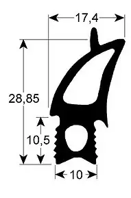 Oven tiiviste vaunu-uuniin SCC 201 - Metos uunin oven tiivisteet - 200471 - 1