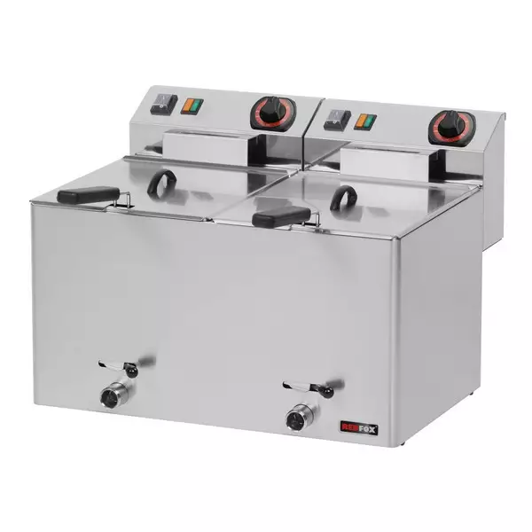 Rasvakeitin Laskuhanoilla 2x8 litraa - Ravintolan rasvakeittimet - 200402 - 1