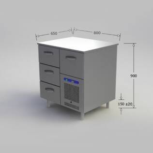 Kylmävetolaatikosto RE 0804 - Ravintolan kylmävetolaatikostot - 200004 - 1