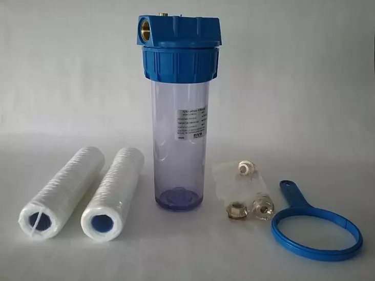 Vesisuodatinrunko +2kpl suodatinpatruuna ja suodatinavain - Veden pehmentimet ja tarvikkeet - 100425 - 1