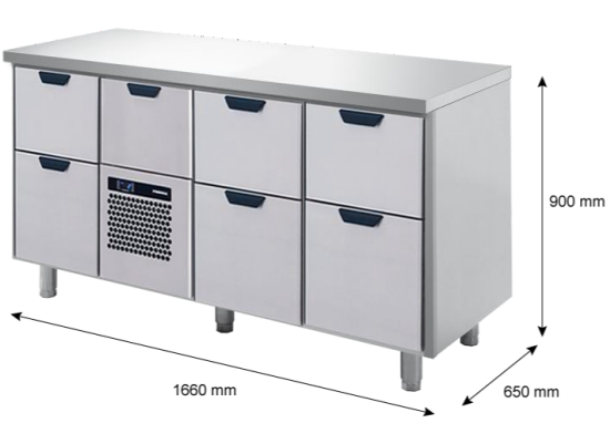 Juomavetolaatikko CL-D-2-CDE-2-2 - Ravintolan kylmävetolaatikostot - 200146 - 1