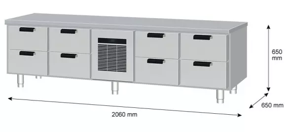Grillivetolaatikko 206cm - Ravintolan kylmävetolaatikostot - 200446 - 1