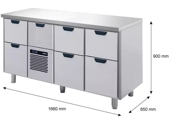 Juomavetolaatikko CL-D-2-CDE-2-2 - Ravintolan kylmävetolaatikostot - 200146 - 1