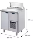Kylmäkön työpöytä CL-P/S-1-CDE - Ravintolan kylmävetolaatikostot - 200147 - 1