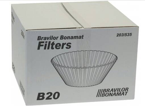 Bravilor Bonamat suodatinpaperi B20 203/535 - Ravintolan kahvinkeittimen suodatinpaperit - 100058 - 1