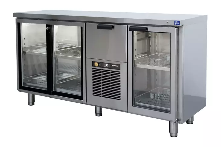 Porkan kylmäkaluste lasiovilla - Ravintolan kylmävetolaatikostot - 200558 - 1